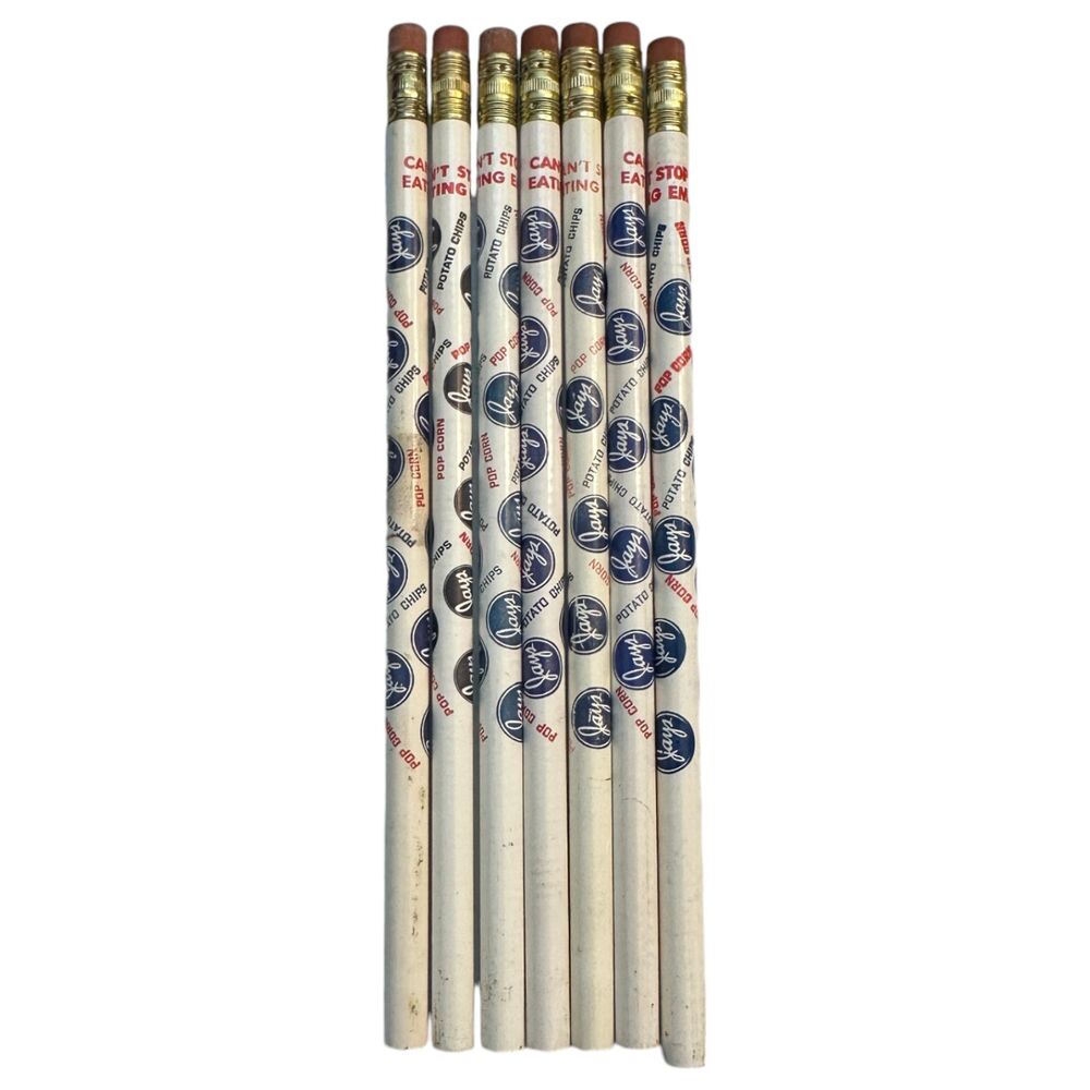 Jays Potato Chips Popcorn Vintage Pencils Lot of 7 Unused Pencils
